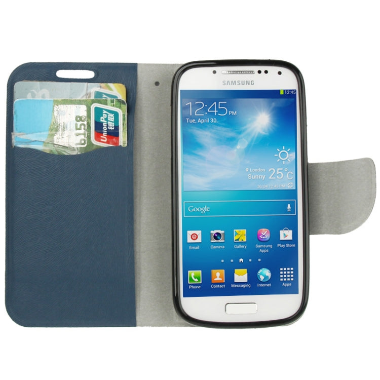 Nature Texture Horizontal Flip Leather Case with Credit Card Slots & Holder for Galaxy S IV mini / i9190