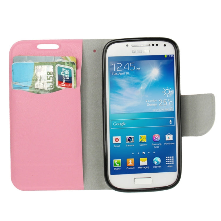 Nature Texture Horizontal Flip Leather Case with Credit Card Slots & Holder for Galaxy S IV mini / i9190