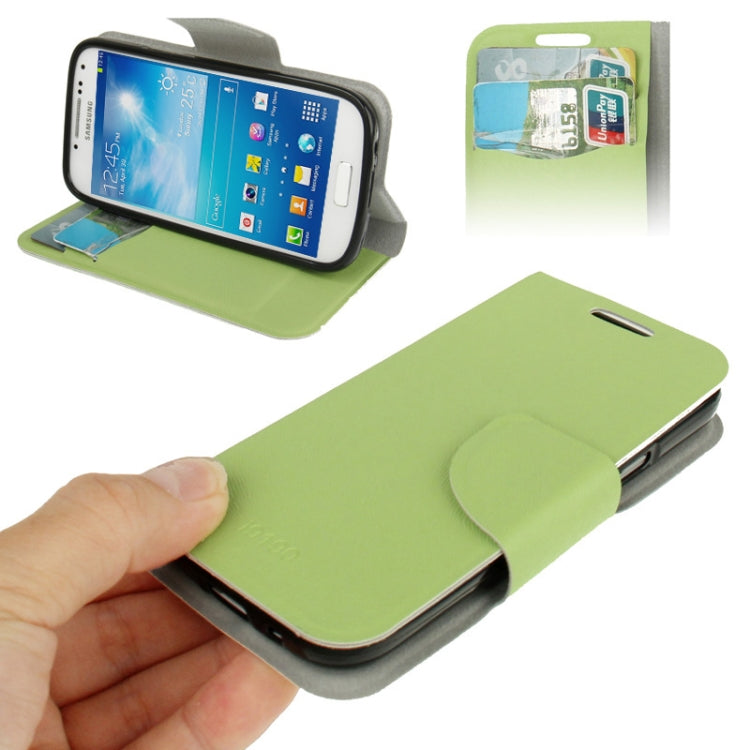 Nature Texture Horizontal Flip Leather Case with Credit Card Slots & Holder for Galaxy S IV mini / i9190