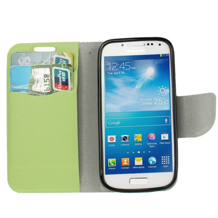 Nature Texture Horizontal Flip Leather Case with Credit Card Slots & Holder for Galaxy S IV mini / i9190