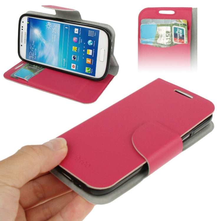 Nature Texture Horizontal Flip Leather Case with Credit Card Slots & Holder for Galaxy S IV mini / i9190