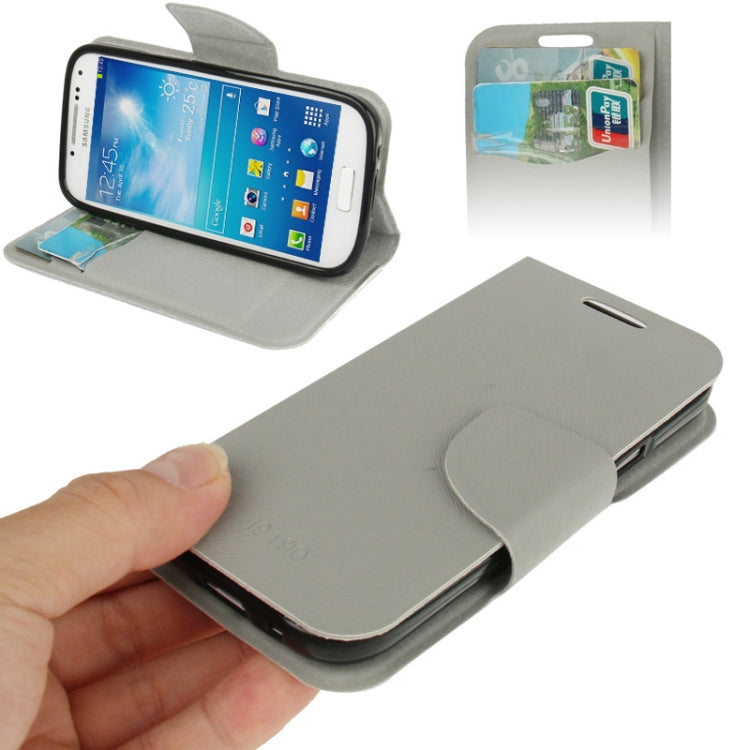 Nature Texture Horizontal Flip Leather Case with Credit Card Slots & Holder for Galaxy S IV mini / i9190