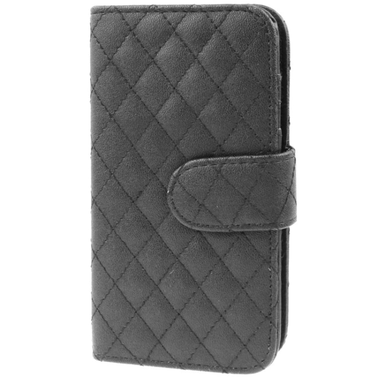 Classic Grid Flip Leather Case with Credit Card Slot for Galaxy S IV mini / i9190