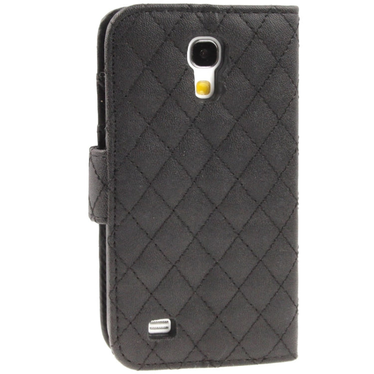 Classic Grid Flip Leather Case with Credit Card Slot for Galaxy S IV mini / i9190