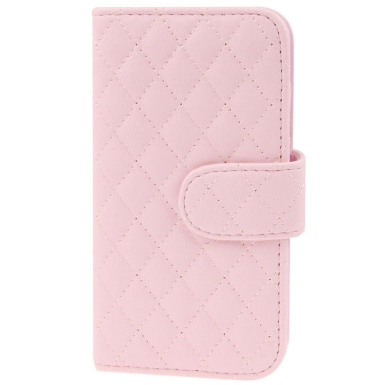 Classic Grid Flip Leather Case with Credit Card Slot for Galaxy S IV mini / i9190