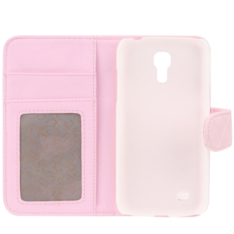 Classic Grid Flip Leather Case with Credit Card Slot for Galaxy S IV mini / i9190