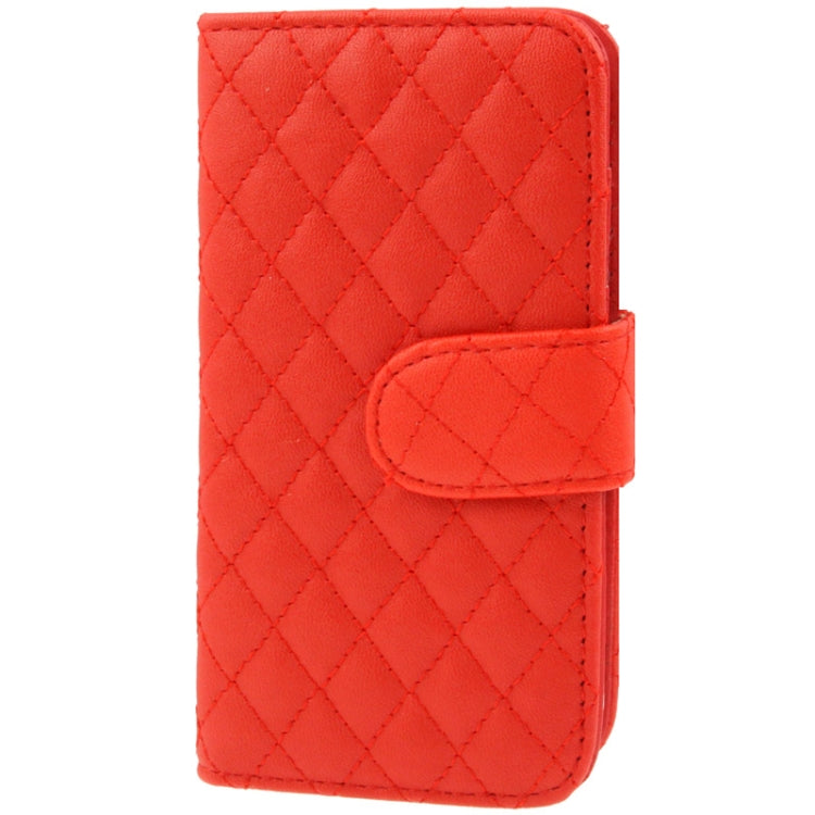 Classic Grid Flip Leather Case with Credit Card Slot for Galaxy S IV mini / i9190
