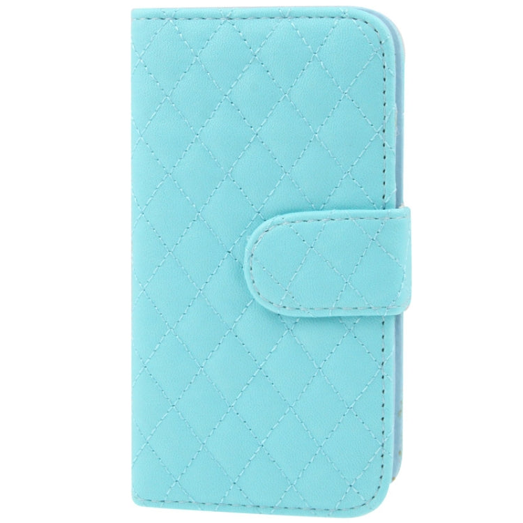 Classic Grid Flip Leather Case with Credit Card Slot for Galaxy S IV mini / i9190