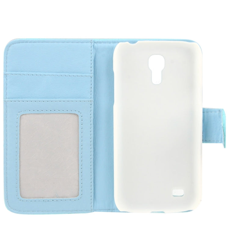 Classic Grid Flip Leather Case with Credit Card Slot for Galaxy S IV mini / i9190