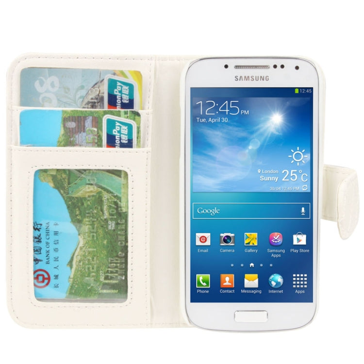 Classic Grid Flip Leather Case with Credit Card Slot for Galaxy S IV mini / i9190
