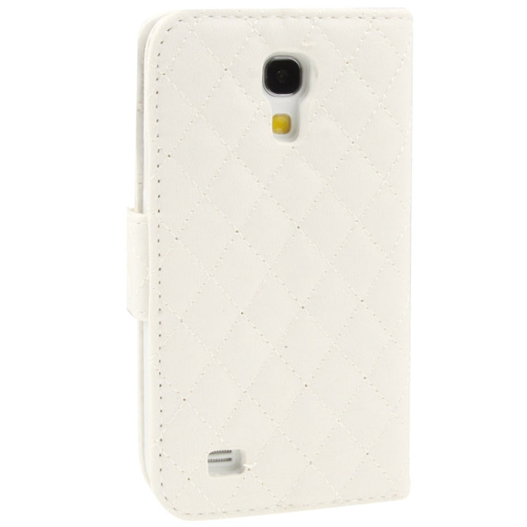 Classic Grid Flip Leather Case with Credit Card Slot for Galaxy S IV mini / i9190