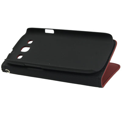 Portable Wallet Leather Case with Holder & Lanyard for Galaxy SIII / i9300 (Scarlet)