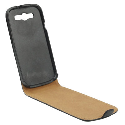 Upper and Lower Open Leather Case for Galaxy SIII / i9300(Black)
