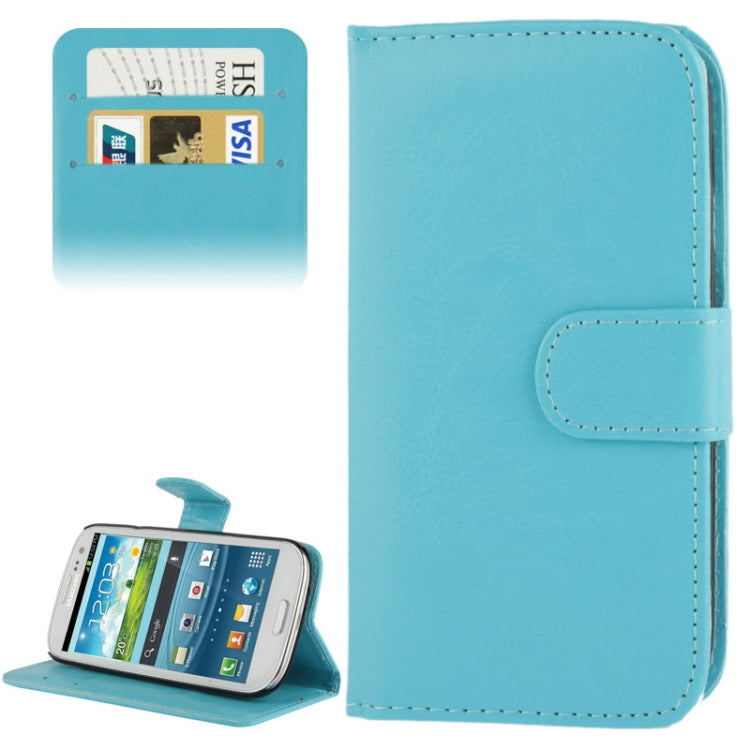 Fine Sheepskin Texture Flip Leather Case with Credit Card Slots & Holder for Galaxy S III / i9300