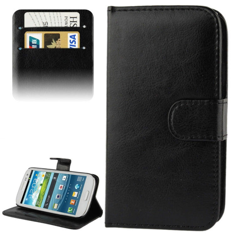 Fine Sheepskin Texture Flip Leather Case with Credit Card Slots & Holder for Galaxy S III / i9300