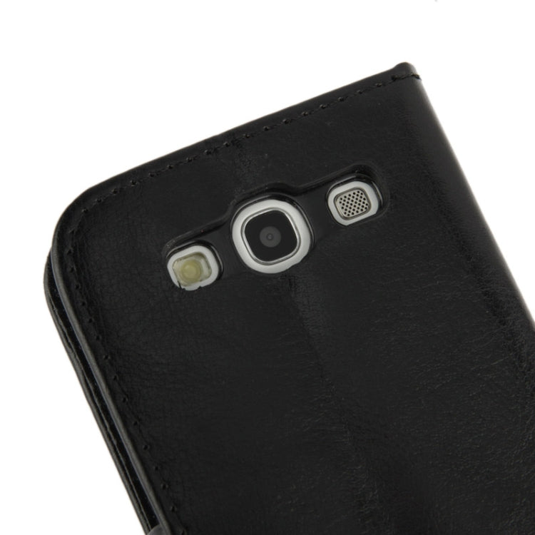 Fine Sheepskin Texture Flip Leather Case with Credit Card Slots & Holder for Galaxy S III / i9300