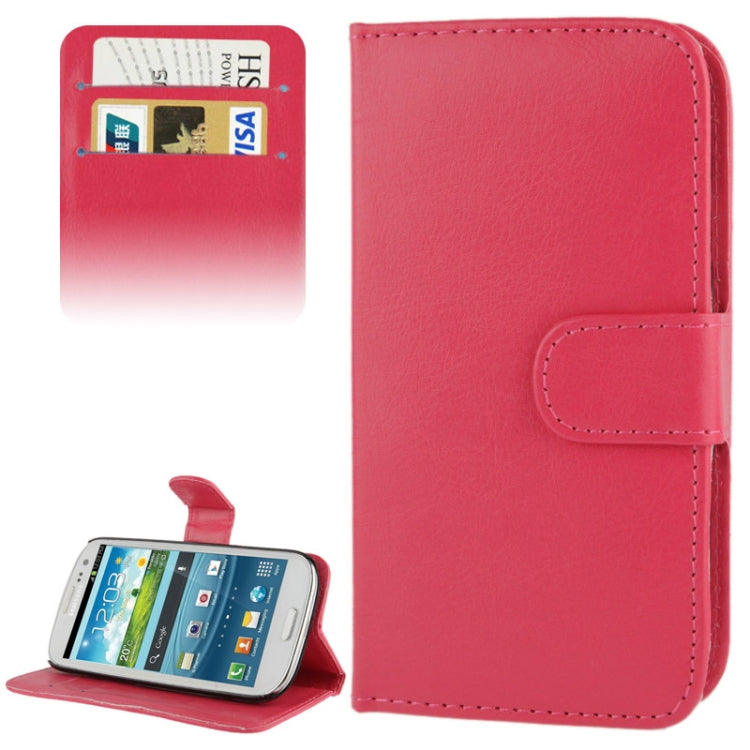 Fine Sheepskin Texture Flip Leather Case with Credit Card Slots & Holder for Galaxy S III / i9300