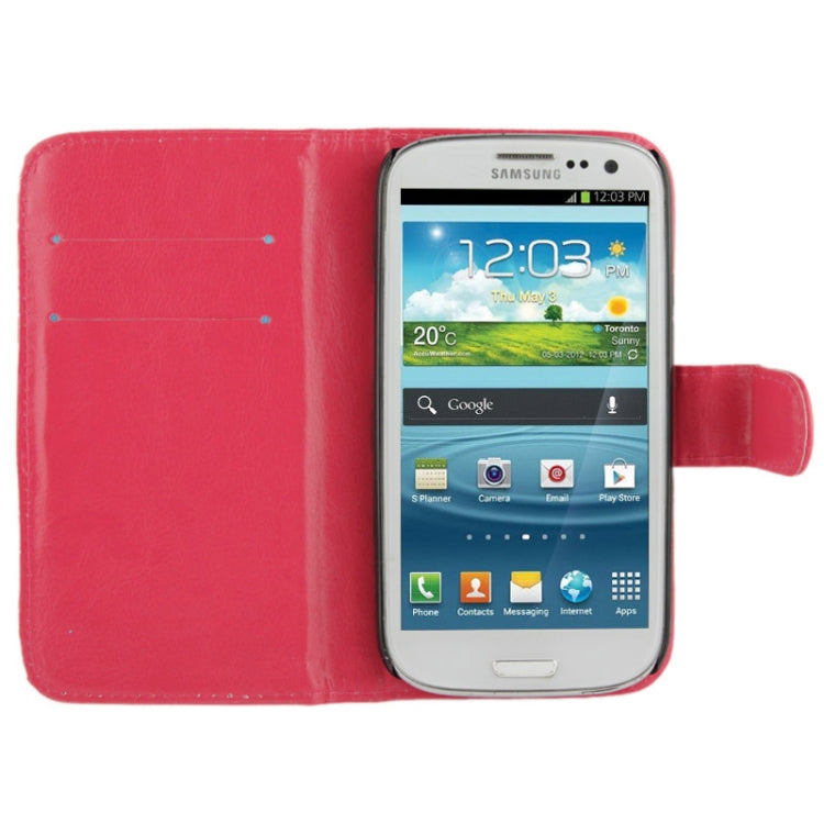 Fine Sheepskin Texture Flip Leather Case with Credit Card Slots & Holder for Galaxy S III / i9300