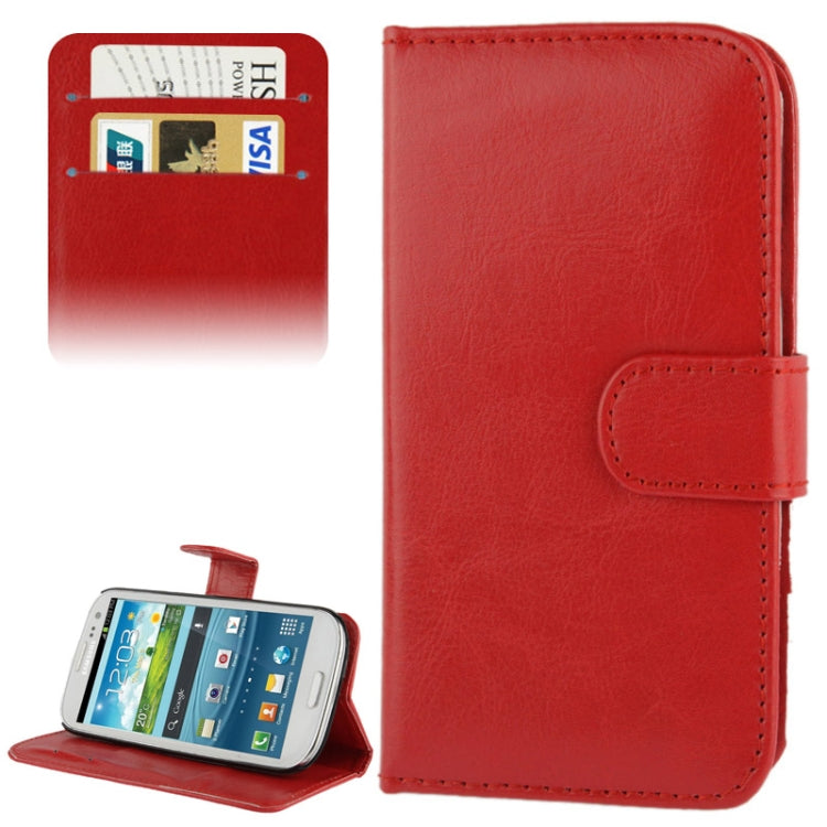 Fine Sheepskin Texture Flip Leather Case with Credit Card Slots & Holder for Galaxy S III / i9300