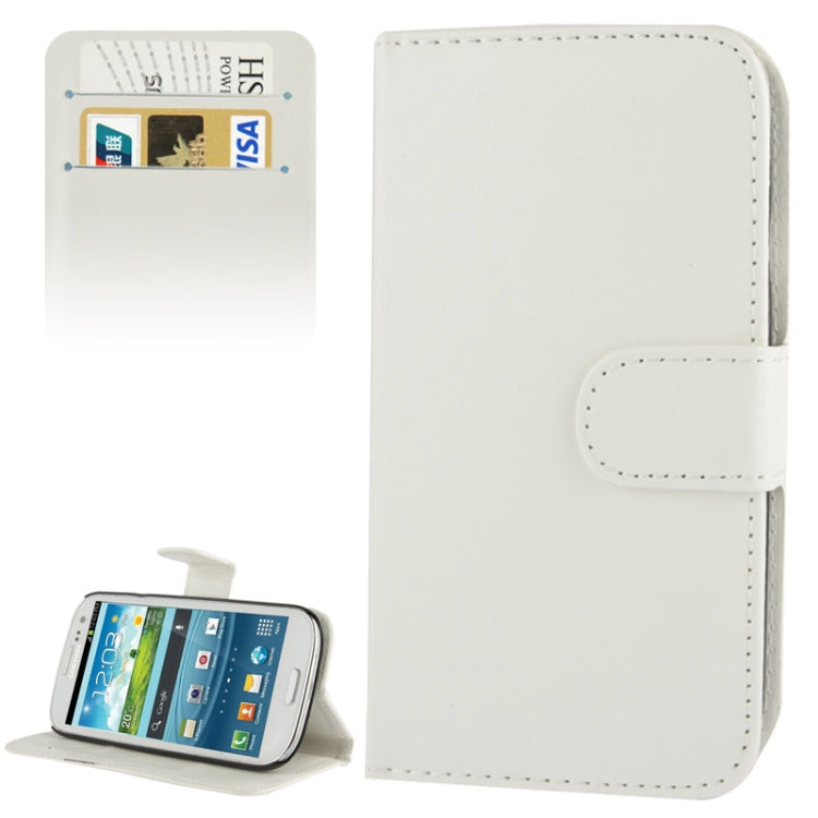Fine Sheepskin Texture Flip Leather Case with Credit Card Slots & Holder for Galaxy S III / i9300