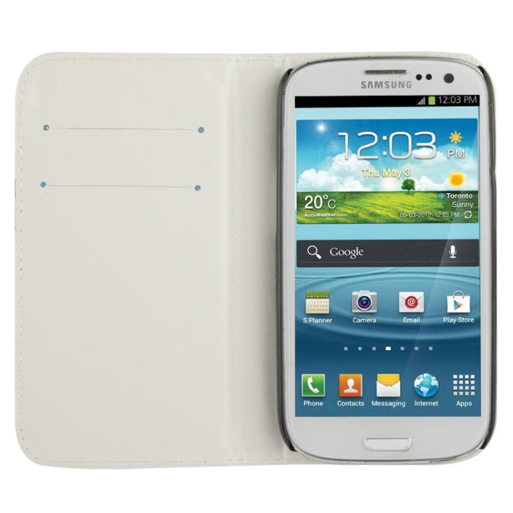 Fine Sheepskin Texture Flip Leather Case with Credit Card Slots & Holder for Galaxy S III / i9300