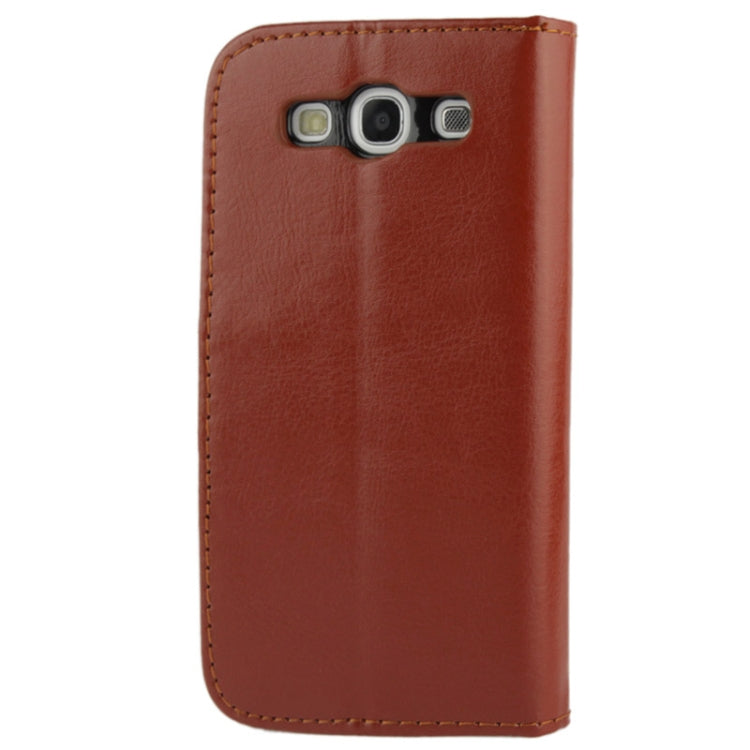 Fine Sheepskin Texture Flip Leather Case with Credit Card Slots & Holder for Galaxy S III / i9300