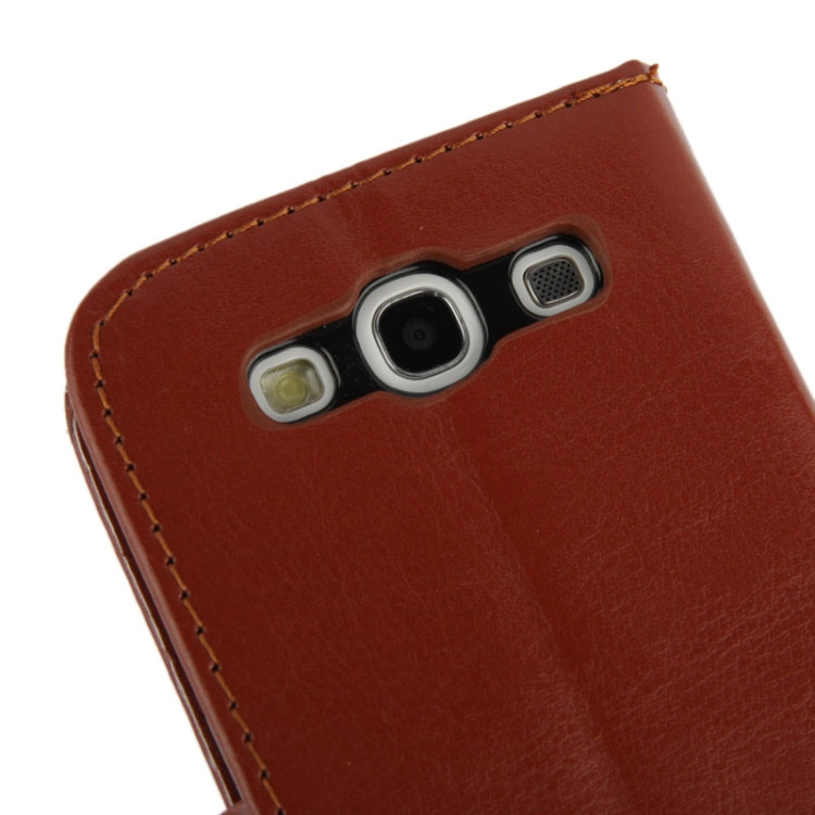 Fine Sheepskin Texture Flip Leather Case with Credit Card Slots & Holder for Galaxy S III / i9300