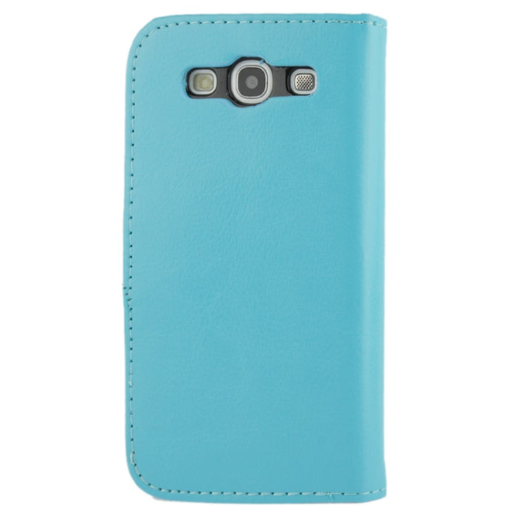 Fine Sheepskin Texture Flip Leather Case with Credit Card Slots & Holder for Galaxy S III / i9300