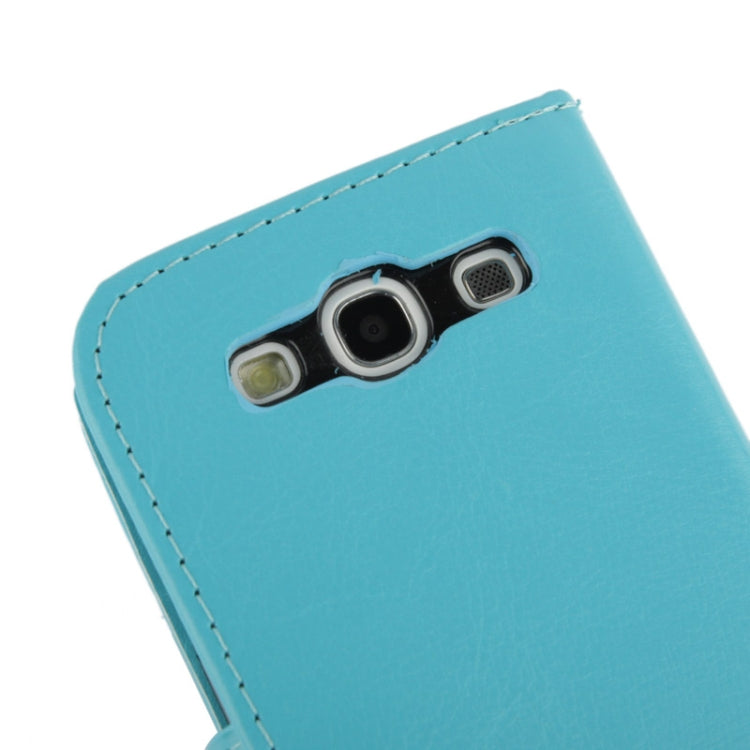 Fine Sheepskin Texture Flip Leather Case with Credit Card Slots & Holder for Galaxy S III / i9300