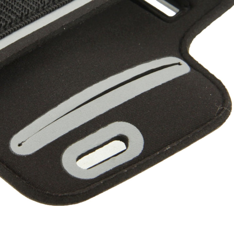Universal Flower Pattern PU Sports Armband Case with Earphone Hole & Key Pocket for Galaxy S IV / i9500 / i9300 (Grey)