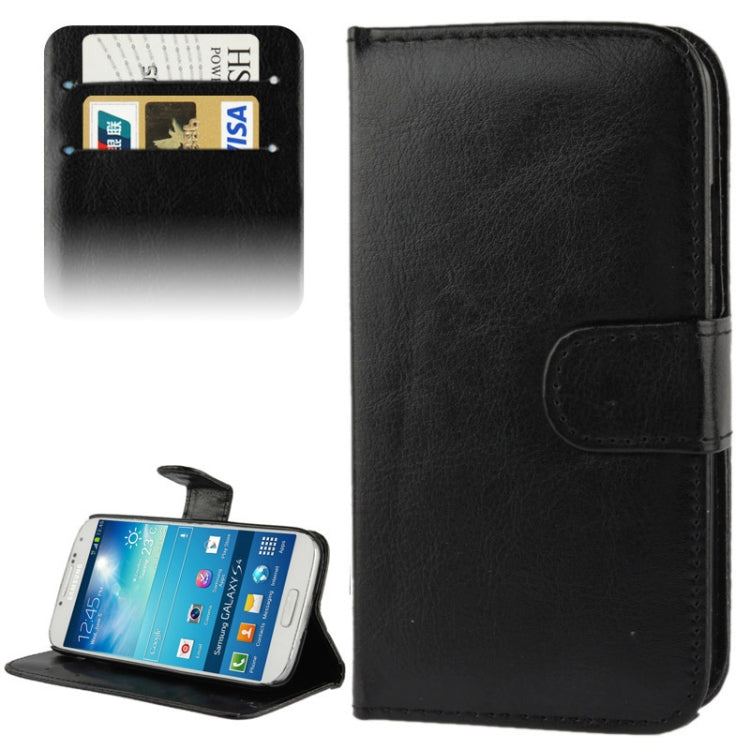Fine Sheepskin Texture Flip Leather Case with Credit Card Slots & Holder for Galaxy S IV / i9500