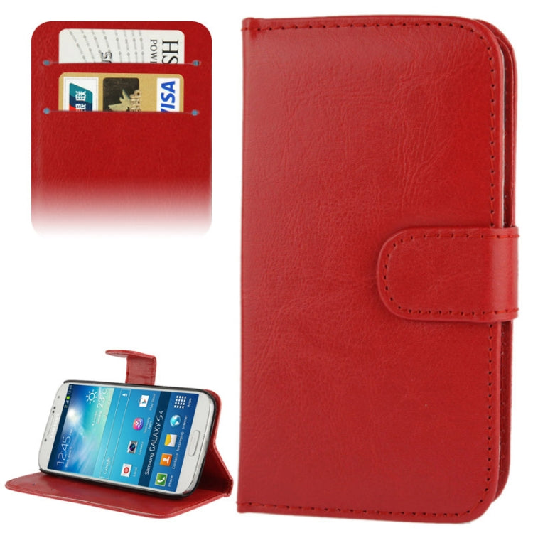 Fine Sheepskin Texture Flip Leather Case with Credit Card Slots & Holder for Galaxy S IV / i9500