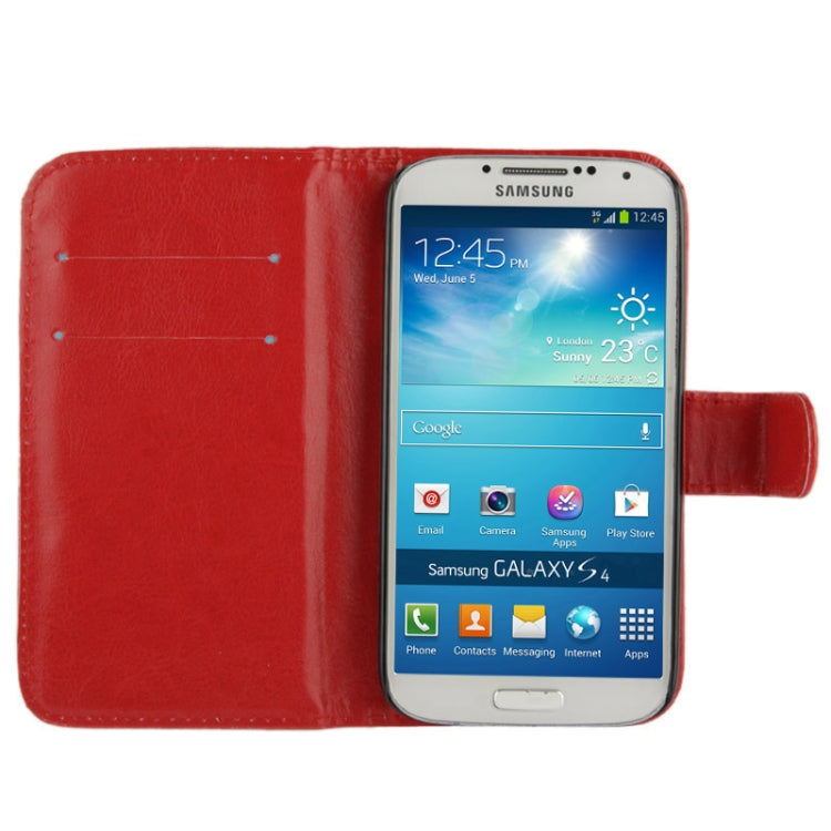 Fine Sheepskin Texture Flip Leather Case with Credit Card Slots & Holder for Galaxy S IV / i9500