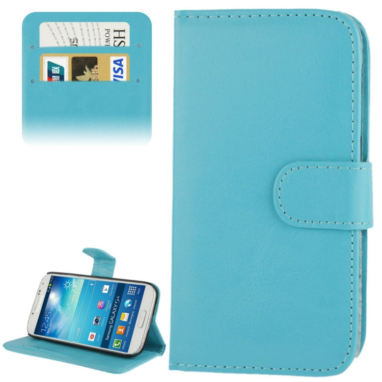 Fine Sheepskin Texture Flip Leather Case with Credit Card Slots & Holder for Galaxy S IV / i9500