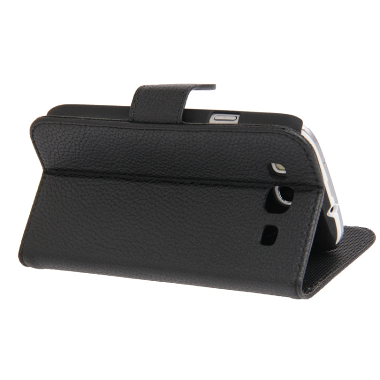 Horizontal Flip Litchi Texture Leather Case Cover with Credit Card Slot & Holder for Galaxy SIII / i9300