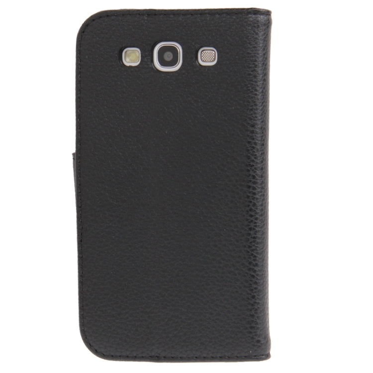 Horizontal Flip Litchi Texture Leather Case Cover with Credit Card Slot & Holder for Galaxy SIII / i9300