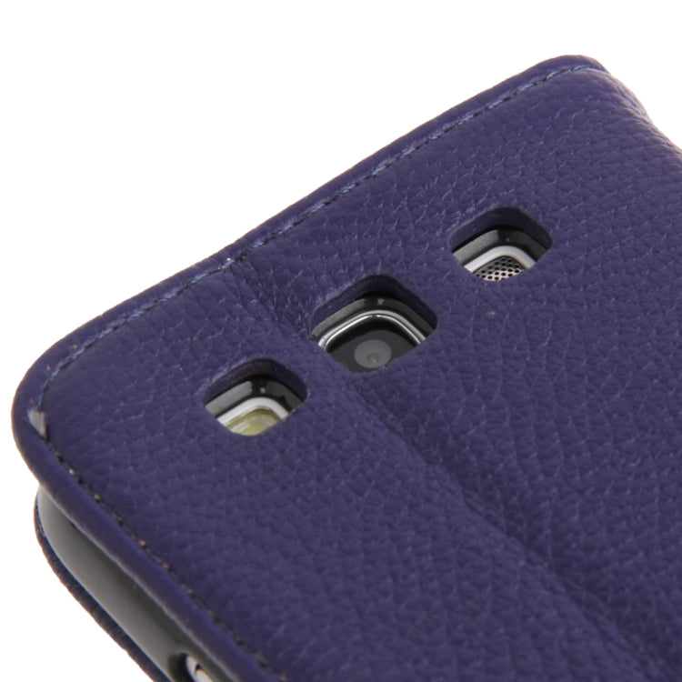 Horizontal Flip Litchi Texture Leather Case Cover with Credit Card Slot & Holder for Galaxy SIII / i9300