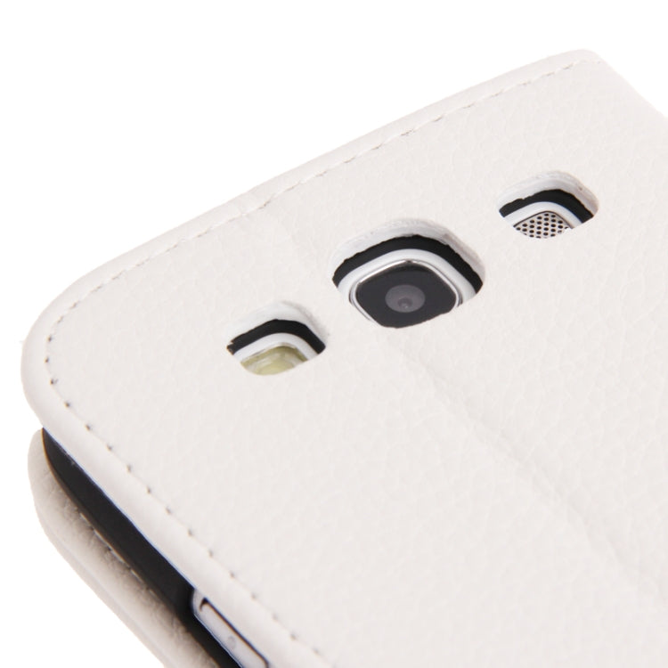 Horizontal Flip Litchi Texture Leather Case Cover with Credit Card Slot & Holder for Galaxy SIII / i9300