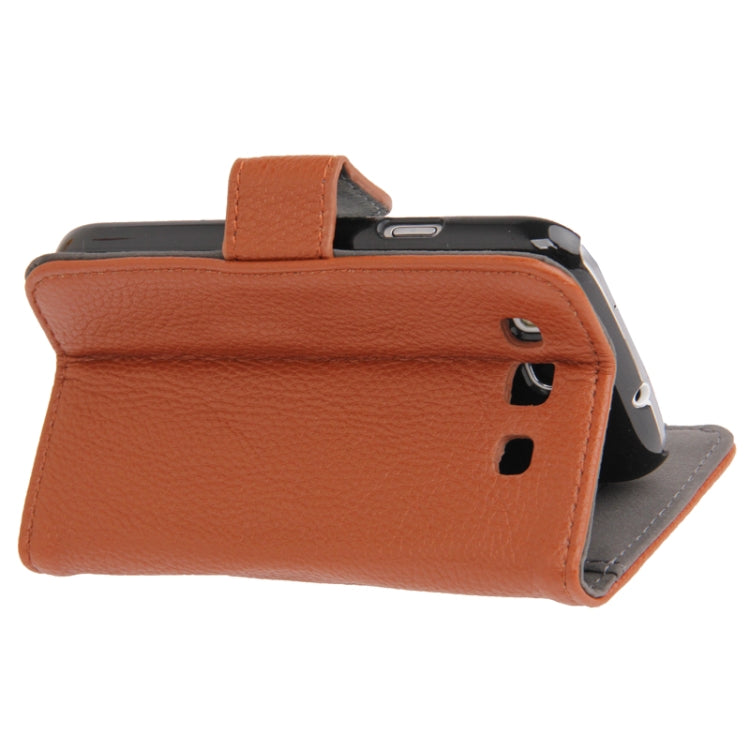 Horizontal Flip Litchi Texture Leather Case Cover with Credit Card Slot & Holder for Galaxy SIII / i9300