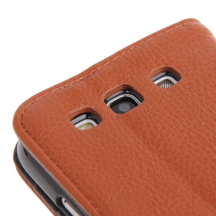 Horizontal Flip Litchi Texture Leather Case Cover with Credit Card Slot & Holder for Galaxy SIII / i9300