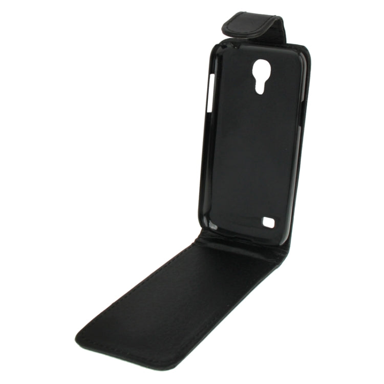 Pure Color Vertical Flip Leather Case for Galaxy S IV mini / i9190(Black)
