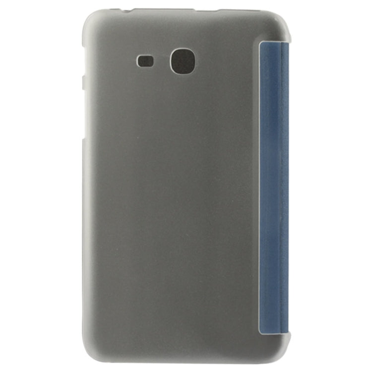 Frosted Texture Flip Leather + Transparent Trosted Plastic Case with Holder for Galaxy Tab 3 Lite T110