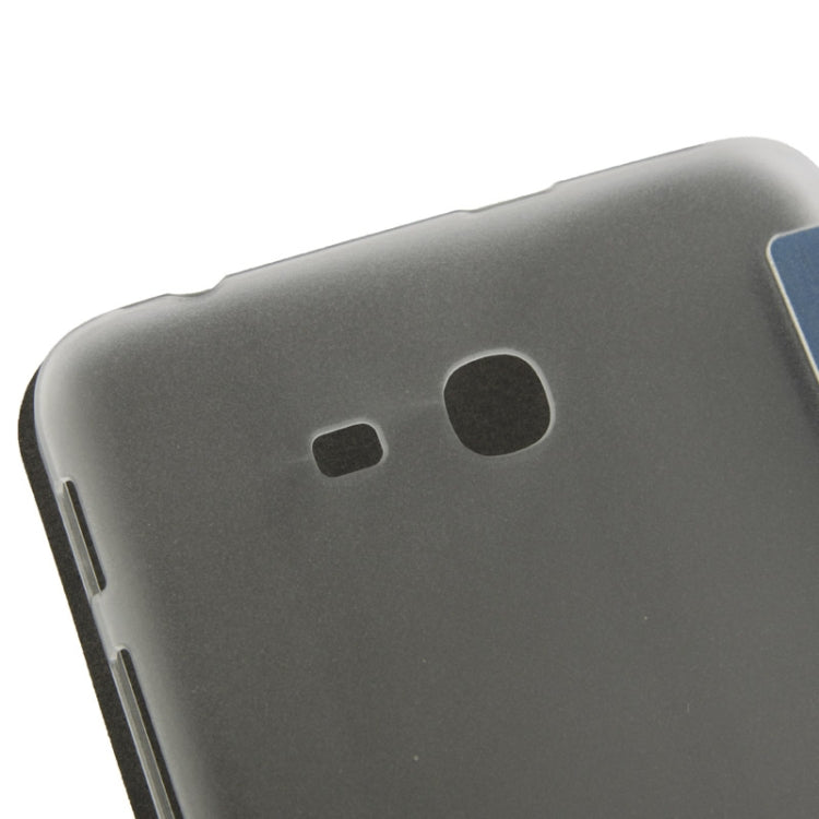 Frosted Texture Flip Leather + Transparent Trosted Plastic Case with Holder for Galaxy Tab 3 Lite T110