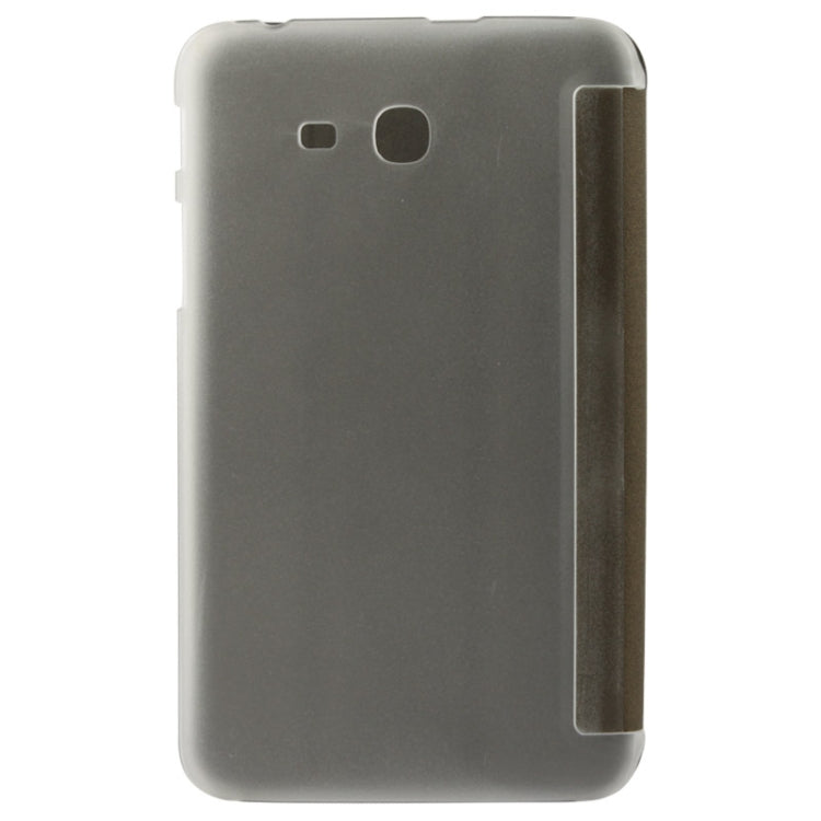 Frosted Texture Flip Leather + Transparent Trosted Plastic Case with Holder for Galaxy Tab 3 Lite T110