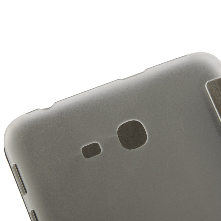 Frosted Texture Flip Leather + Transparent Trosted Plastic Case with Holder for Galaxy Tab 3 Lite T110
