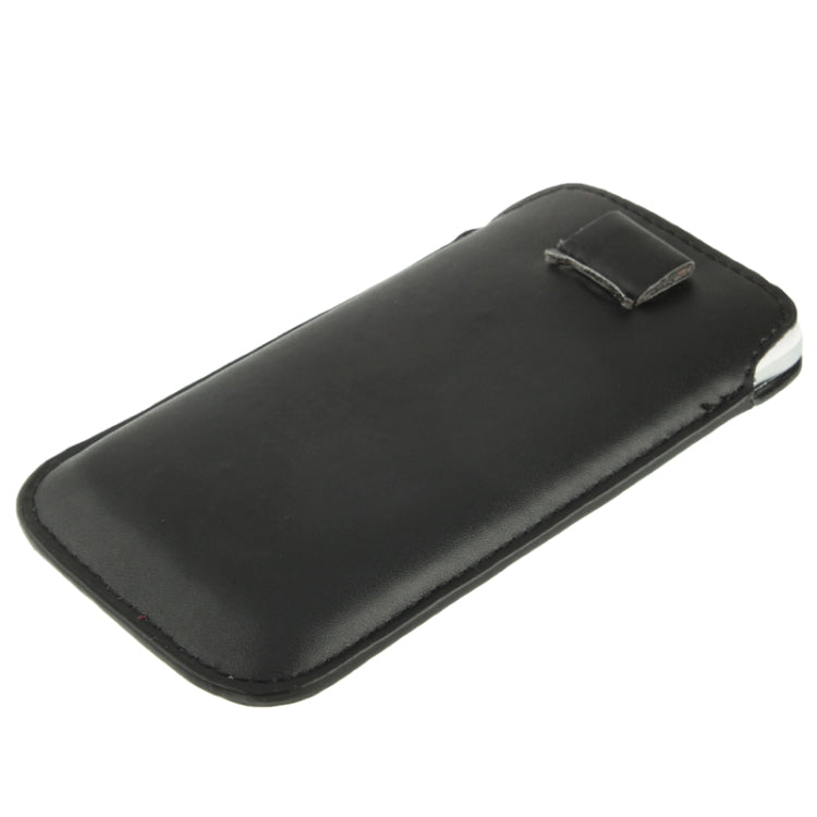 Universal Leather Case Pocket Sleeve Bag with Pull Tab for Galaxy S5 / G900 / i9300 / i9250 / i8750 / iPhone 5 / HTC One / ASUS PadFone2 / HTC G23 / Sony LT29i / Sony L36h / LG E960 / Sony M35h / LG P880 / LG E975 / Nokia Lumia 920