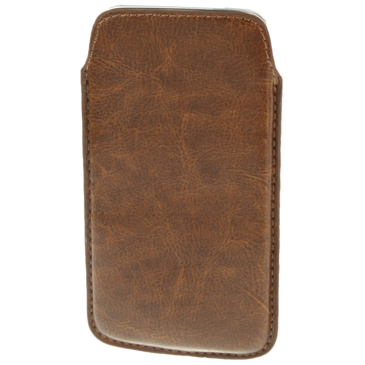 Universal Leather Case Pocket Sleeve Bag with Pull Tab for Galaxy S5 / G900 / i9300 / i9250 / i8750 / iPhone 5 / HTC One / ASUS PadFone2 / HTC G23 / Sony LT29i / Sony L36h / LG E960 / Sony M35h / LG P880 / LG E975 / Nokia Lumia 920