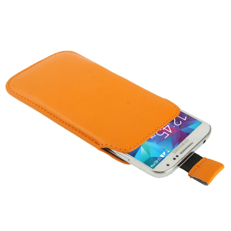 Universal Leather Case Pocket Sleeve Bag with Pull Tab for Galaxy S5 / G900 / i9300 / i9250 / i8750 / iPhone 5 / HTC One / ASUS PadFone2 / HTC G23 / Sony LT29i / Sony L36h / LG E960 / Sony M35h / LG P880 / LG E975 / Nokia Lumia 920