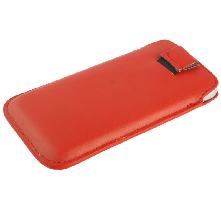 Universal Leather Case Pocket Sleeve Bag with Pull Tab for Galaxy S5 / G900 / i9300 / i9250 / i8750 / iPhone 5 / HTC One / ASUS PadFone2 / HTC G23 / Sony LT29i / Sony L36h / LG E960 / Sony M35h / LG P880 / LG E975 / Nokia Lumia 920