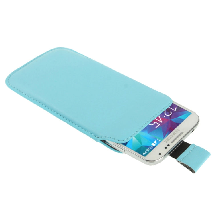 Universal Leather Case Pocket Sleeve Bag with Pull Tab for Galaxy S5 / G900 / i9300 / i9250 / i8750 / iPhone 5 / HTC One / ASUS PadFone2 / HTC G23 / Sony LT29i / Sony L36h / LG E960 / Sony M35h / LG P880 / LG E975 / Nokia Lumia 920